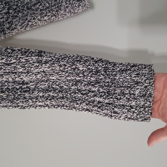 J. Jill Women Turtleneck Sweater Medium Gray White Knit Rolled Hem Soft Comfy - Picture 4 of 12